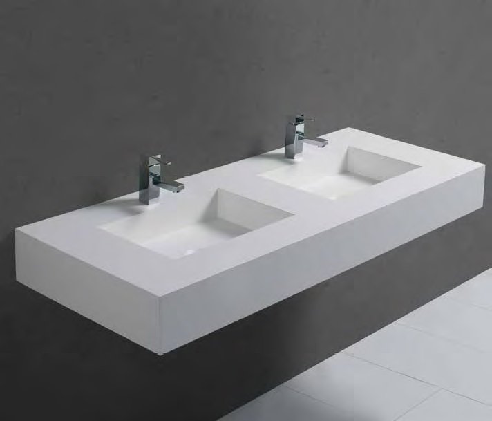 ENCIMERA BAÑO 131-140 CM SQUARE 45X30 MURAL 2 SENOS FALDÓN (TEXTURAS PIEDRA Y LISO) - IBS 